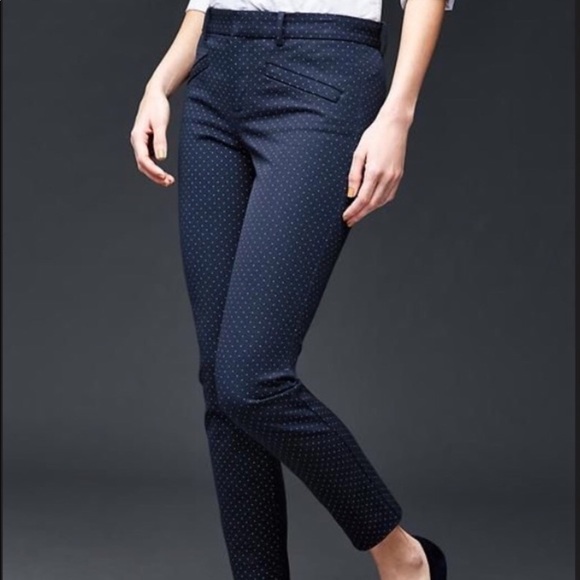 GAP Pants - Like New {Gap} skinny polka dot trousers pant navy